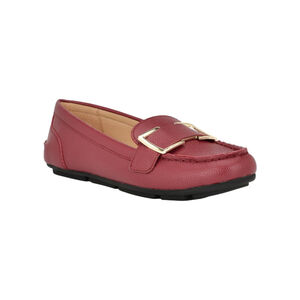 Calvin Klein Women's 6.5 Dark Red Vegan Leather Slip-On Loafers NIB